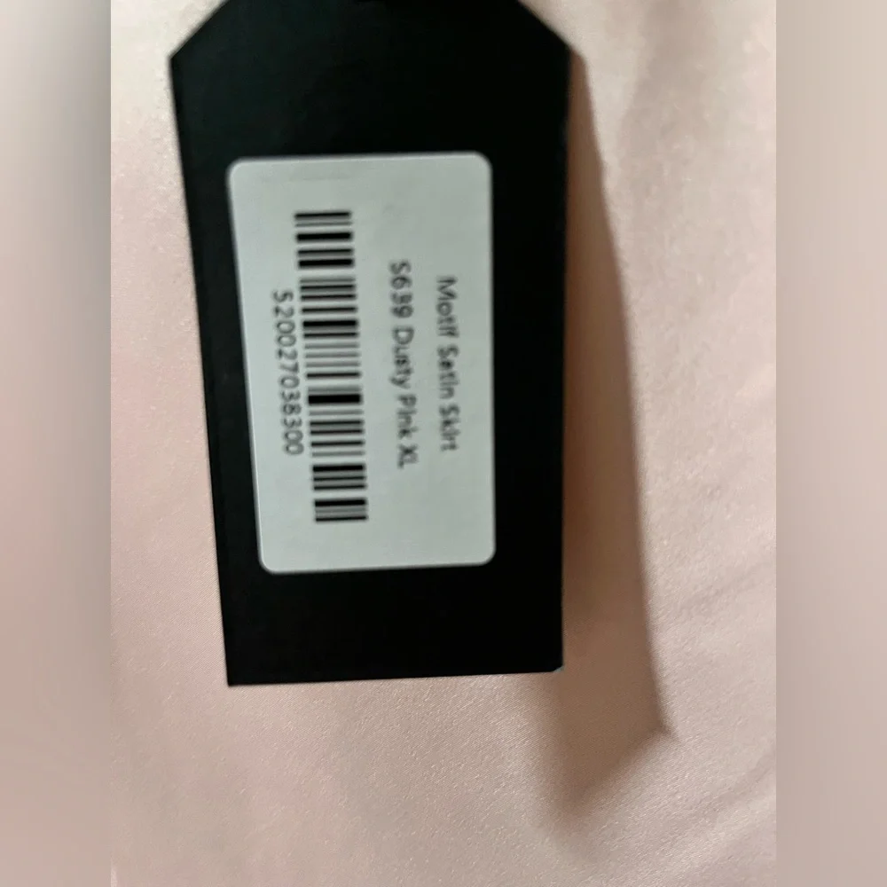 Aleeza Paris Dusty Pink Motif Satin Slip Skirt - Picture 3 of 15